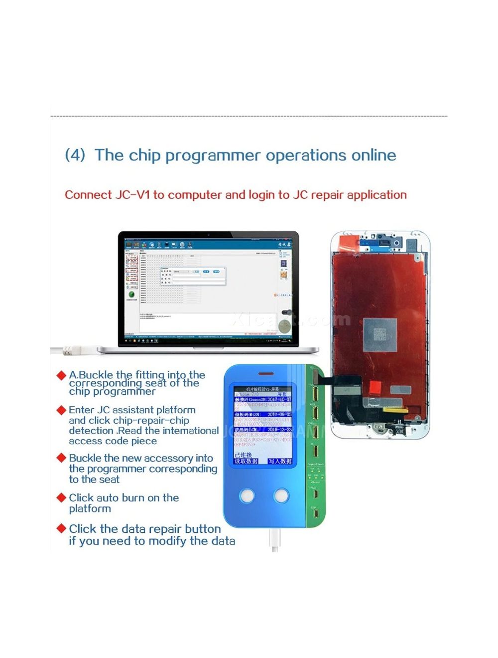 JC V1 EEPROM Programmer for iPhone 11 Pro Max 11 Pro X XR XS