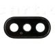 Replacement for iPhone X Rear Camera Glass Lens with Holder - Black / White