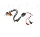 Universal Phone Maintenance Power Supply Test Lead Cable Kit (2 Alligator Clips 2 Banana Plugs 4 Hook Clips)