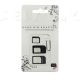 Noosy Nano SIM Card Adapter 4 in 1 micro sim adapter with Eject Pin Key Retail Package for iPhone 5/5S/6/6S/Samsung