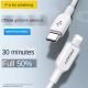 Pisen PD 30W 3A Phone Charging Data 3.0 Fast Charger Type-c to Lighting  Cable for iPhone