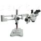Double-Arm Boom Trinocular Stereo Zoom 7-45X 90X 180X Industrial Microscope with LED lights