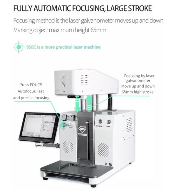 TBK-958C Laser Engraving Machine laser screen breaker marking machine LCD screen Separator