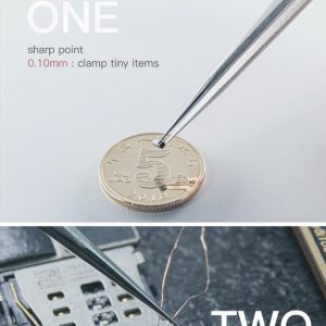 Non-magnetic Pointed Stainless Steel Tweezers #MEGA-IDEA
