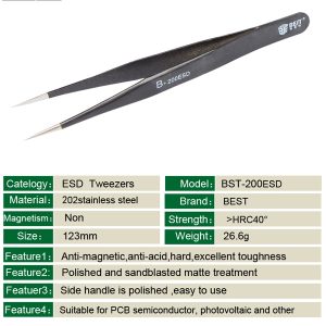 Anti-static Tweezers /BEST BST-200ESD - Image 6