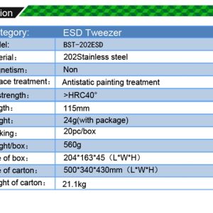 Anti-static Tweezers /BEST BST-202ESD