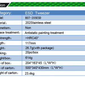 Anti-static Tweezers /BEST BST-205ESD