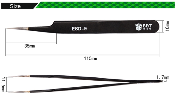 Anti-static Tweezers /BEST BST-ESD-9