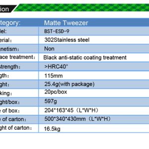 Anti-static Tweezers /BEST BST-ESD-9