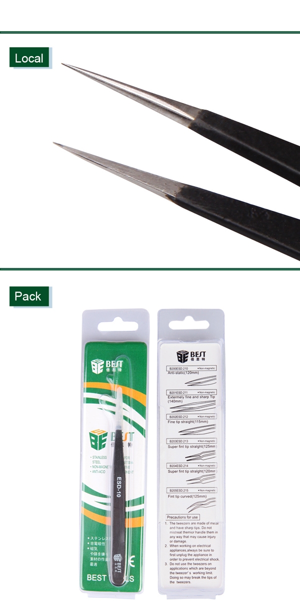 Anti-static Tweezers /BEST BST-ESD-10