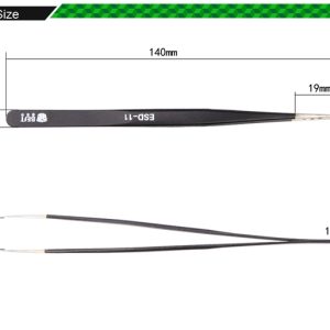 Anti-Static Fine Tip Straight Tweezers /BEST BST-ESD-11 - Image 6