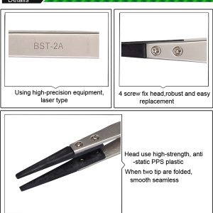 Anti-Static Tweezers /BEST BST-2A