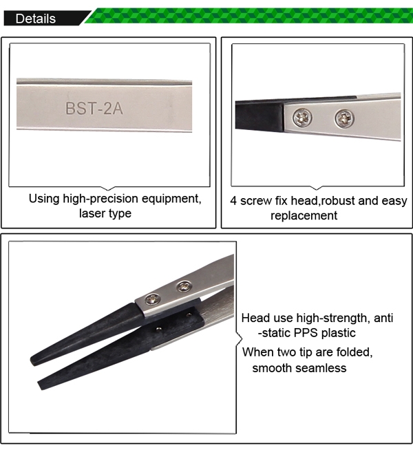 Anti-Static Tweezers /BEST BST-2A