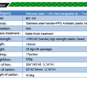 Anti-Static Tweezers /BEST BST-242 - Image 5