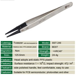 Anti-Static Tweezers /BEST BST-249 - Image 4