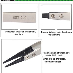 Anti-Static Tweezers /BEST BST-249 - Image 6