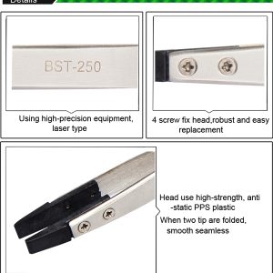 Anti-Static Tweezers /BEST BST-250 - Image 6