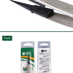 Anti-Static Fine Tip Straight Tweezers /BEST BST-259A - Image 3
