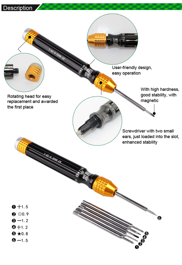 6 in 1 Muti-function Screwdriver Set for iPhone Samsung /BEST BST-889 A/B/C
