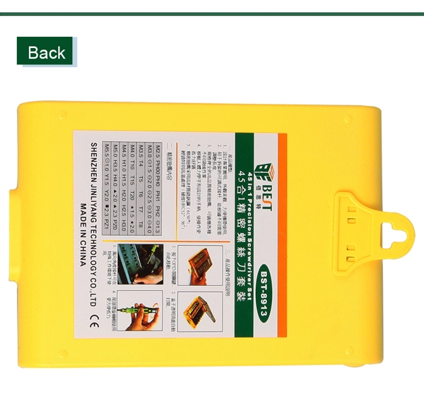 2015118083206 45 in 1 Precision Screwdriver Set Cell Phone Repair Tool Set Tweezers with hose /BEST BST-8913