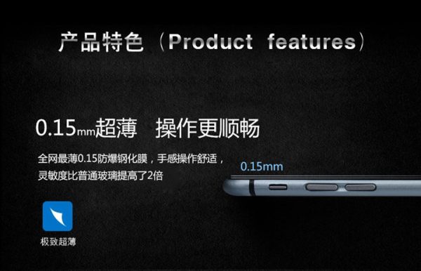 Non-Full Coverage HD Tempered GLass 2.5D Arc Edge 0.15mm For iPhone (Ultrathin Version)
