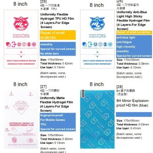 8 inch PET TPU Screen Protective Film Explosion-proof Privacy Matte for Laser Cutting Machine - Image 9