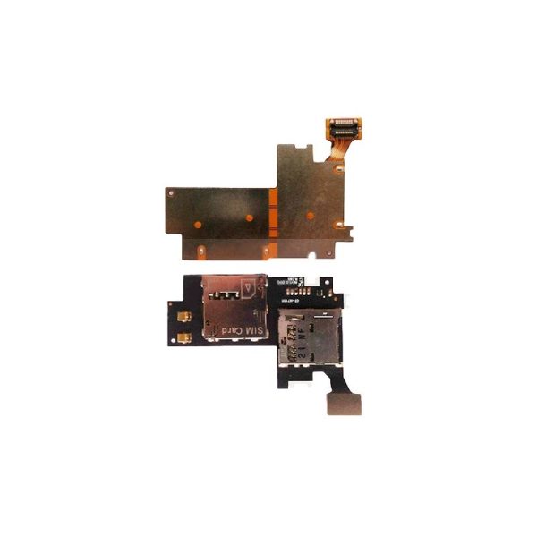 5434 For Samsung I317 Galaxy Note 2 AT&T SIM Card Connector and Memory Card Holder Flex Cable