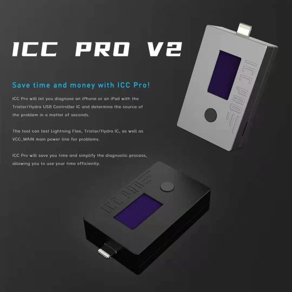 ICC PRO V2 Lightning Flex Tristar/Hydra VCC_MAIN Main Power Line Super Fast Tester For iPhone/iPad USB Controller IC