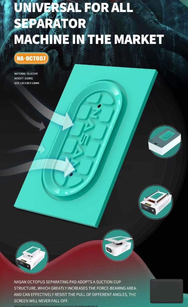 Ultra-strong sunction Silicone Mat for mobile phone iwatch ipad LCD Screen Separator #NASAN