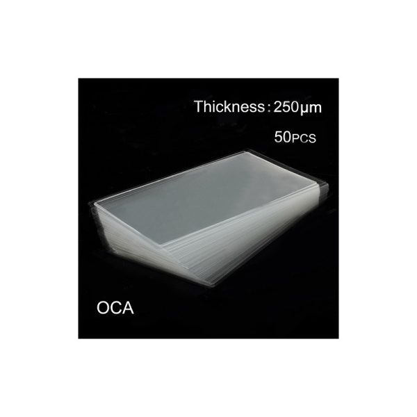 50PCS OCA Film Optical Clear Adhesive Double-side Sticker for Motorola Series, Thickness: 0.25mm