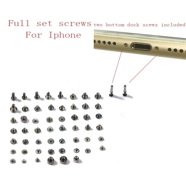 Complete Kit Full Set Screws with Bottom Dock Screw Replacement Inner Accessories Bolt for iPhone