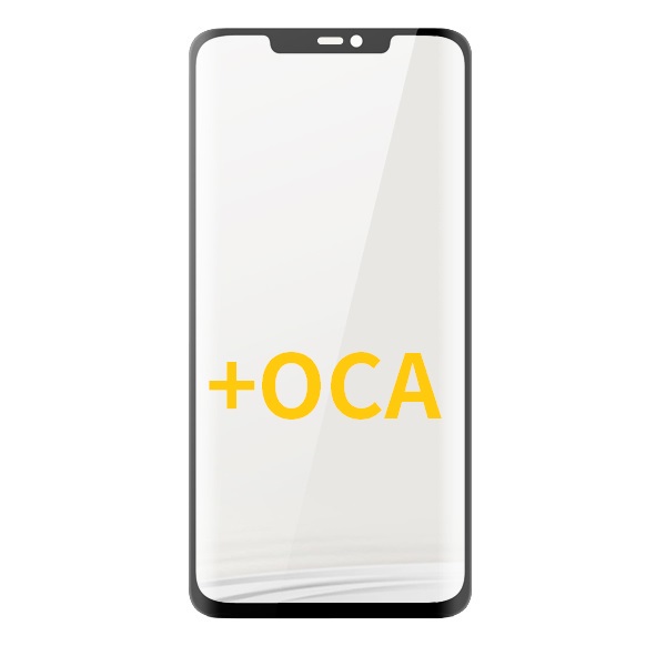Front Outer Screen Glass Lens with pre-installed OCA for Oneplus Huawei