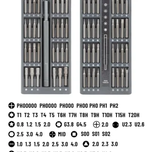 63 in 1 Magnetic Precision Screwdriver Set Kit Professional Repair Tools for Phone PC Electronics Computer with Torx Hex Bits - Image 6