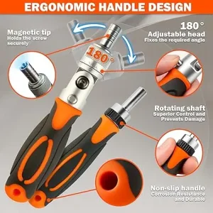 68 in 1 Precision Screwdriver Set with 60 Magnetic Torx and Phillips Bits Repair Tool Kit Ideal for Glasses Phone Perfect Gift - Image 3