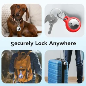 Waterproof Cover for Apple Airtag Holder Keychain with Anti-Lost Keyring Hard TPU AirTag Case for Keys Bag Pet Collar Suitcase - Image 4