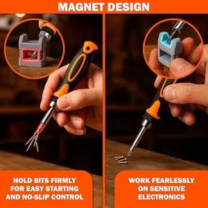 68 in 1 Precision Screwdriver Set with 60 Magnetic Torx and Phillips Bits Repair Tool Kit Ideal for Glasses Phone Perfect Gift - Image 6