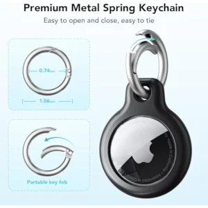 Waterproof Cover for Apple Airtag Holder Keychain with Anti-Lost Keyring Hard TPU AirTag Case for Keys Bag Pet Collar Suitcase - Image 3