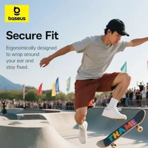 Wireless Earbuds Open-Ear Sports Baseus Eli 2i Fit Open-Ear Earphones True Wireless Bluetooth 6.0 Ear Hooks Headphones IPX5 Waterproof Sports Earbuds Bass Boost - Image 5