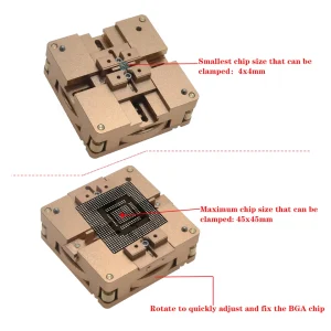 80mm/90mm Aluminium Alloy BGA Reballing Station Kit 90*90mm BGA Reballing Station with 10/PCS BGA Universal Stencil Solder Balls - Image 4