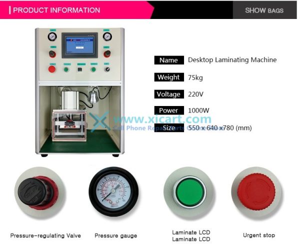 YMJ Vacuum OCA Laminating Machine Internal Clean Space