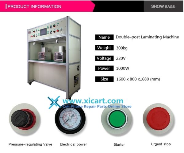 YMJ Vacuum OCA Lamination Machine with Clean Room for LCD Touch Screen Glass Refurbishing (Double station)