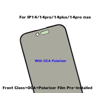 Front Glass Replacement With OCA Polarizer Film Pre-installed For iPhone 14 Pro Max 14PRO LCD Touch Screen Repair