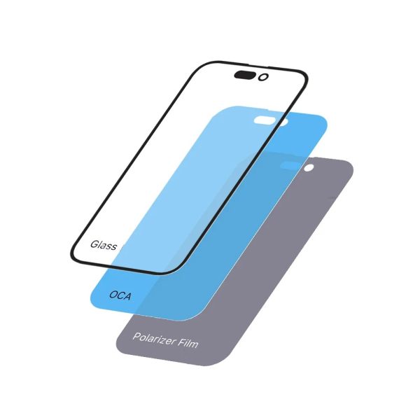 Front Glass Replacement With OCA Polarizer Film Pre-installed For iPhone 14 Pro Max 14PRO LCD Touch Screen Repair
