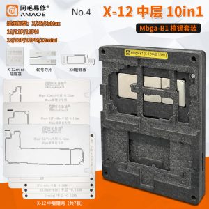 AMAOE 6 IN 1 Middle layer reballing stencil station kits for iphone X XS XSMAX 11 12 13 11Pro/Max - Image 5