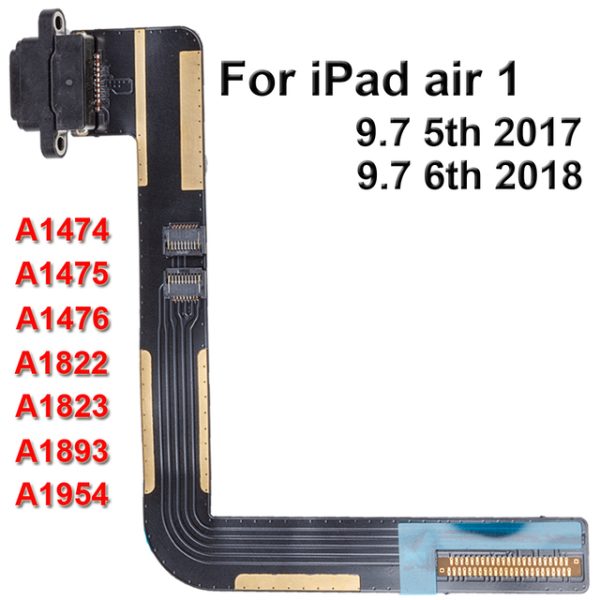 Charger USB Dock Plug Jack Socket Connector Data Flex Cable For iPad 5 6 2017 2018 air 1 A1474 A1475 A1476 A1822 A1893 A1954