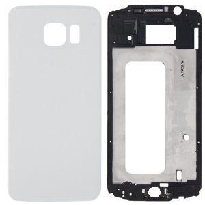 Cover Case Front Housing LCD Frame Bezel Plate + Battery Back Cover Replacement for Samsung Galaxy S6 G920