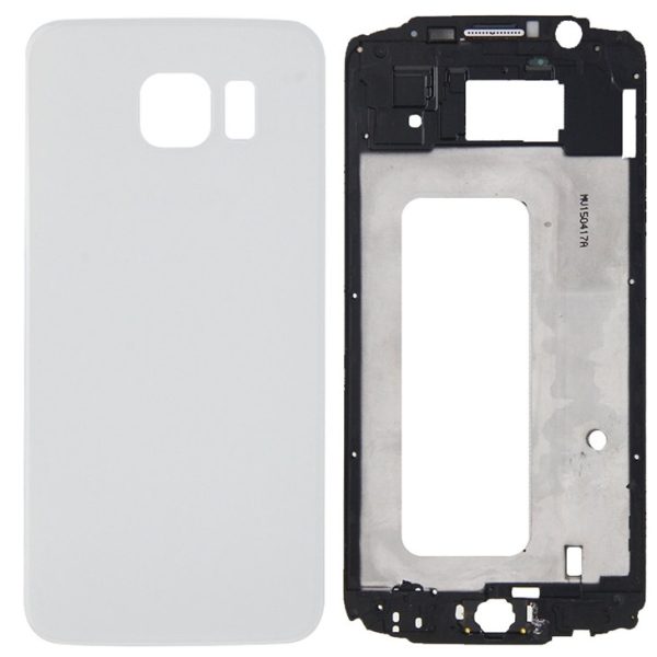 Cover Case Front Housing LCD Frame Bezel Plate + Battery Back Cover Replacement for Samsung Galaxy S6 G920