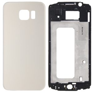 Cover Case Front Housing LCD Frame Bezel Plate + Battery Back Cover Replacement for Samsung Galaxy S6 G920