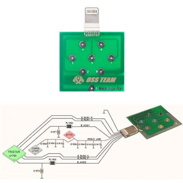 Dock Flex Test Board Battery Power Charging Dock Flex Easy Testing Board for iPhone / Lightning / Android / Micro / Type-C