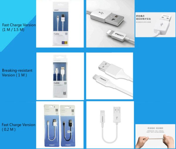 Fast Charging Data Lightning to USB Cable for iPhone #PISEN